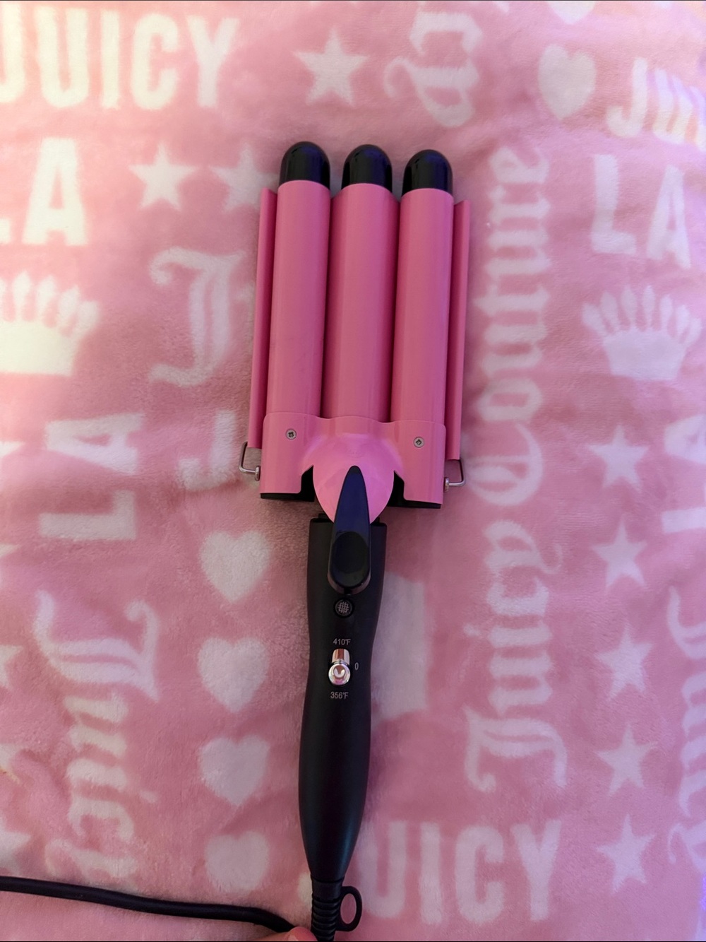 Juicy Couture Pink Triple Barrel Hair Waver